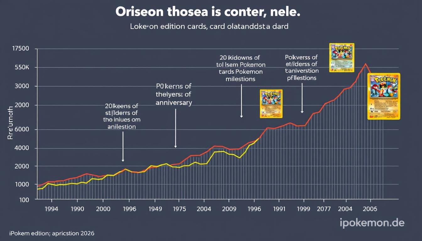 Wertentwicklung limitierter Pokémon Karten über die Jahre