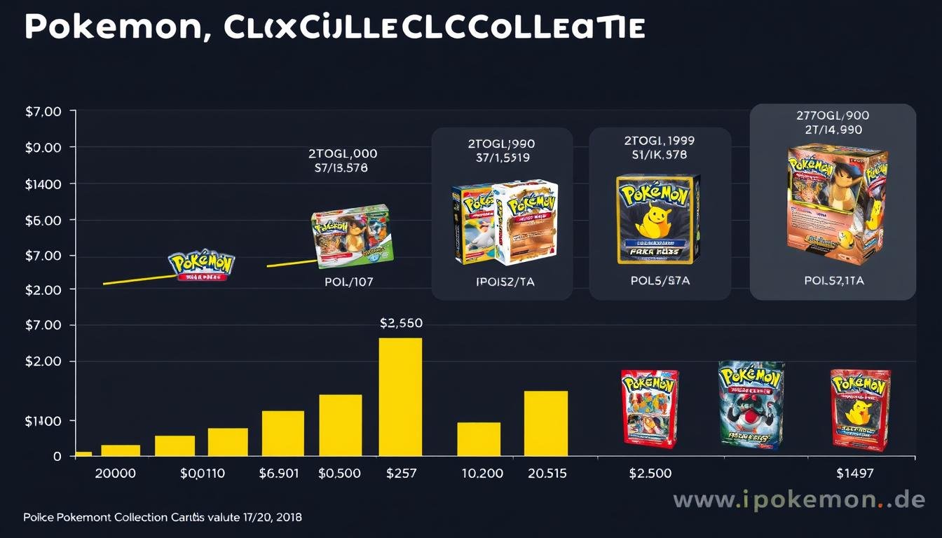 Wertentwicklung verschiedener Pokémon Karten Sammelboxen über die Zeit
