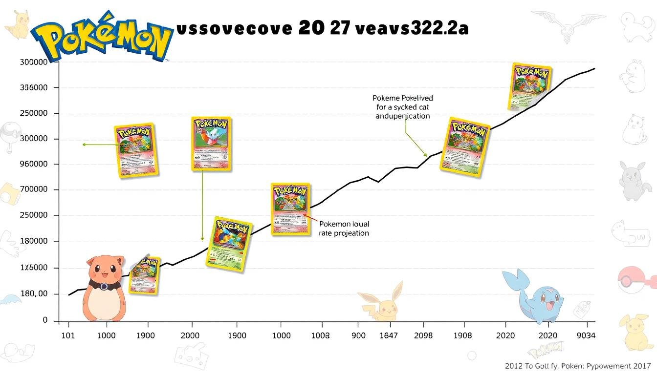 Wertentwicklung von Pokémon Karten in einem Diagramm dargestellt