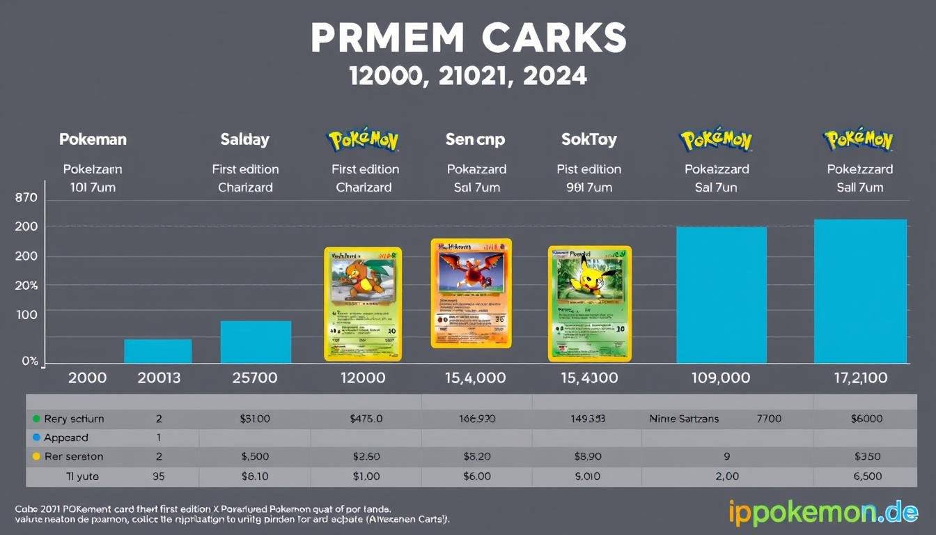 Wertentwicklung von seltenen Pokémon Karten über die Jahre