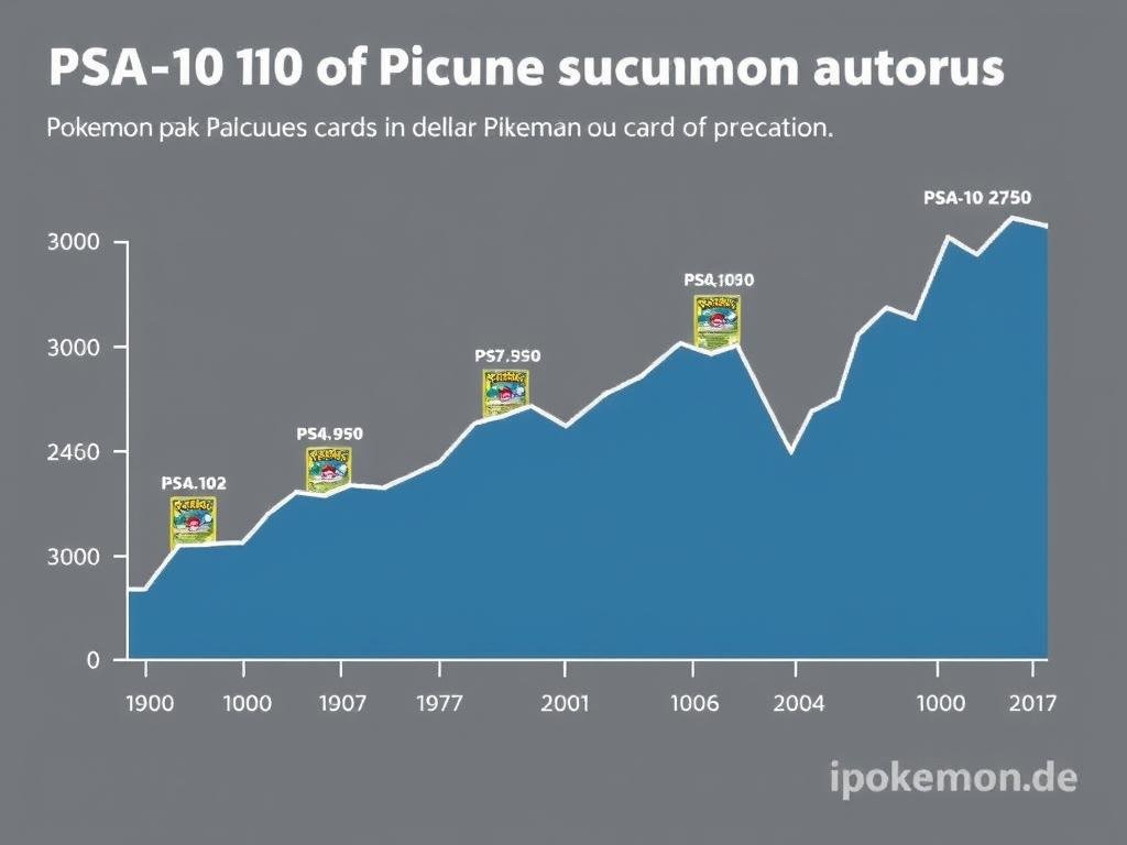 Wertsteigerung von PSA-10 Pokémon Karten über die Jahre