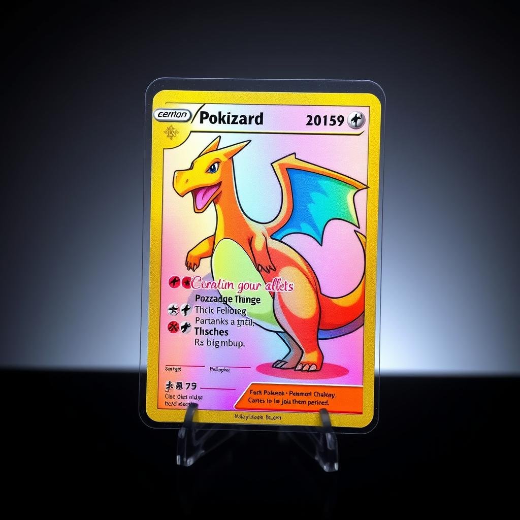 Wertvolle Glurak Pokémon Karte aus dem Jahr 2025