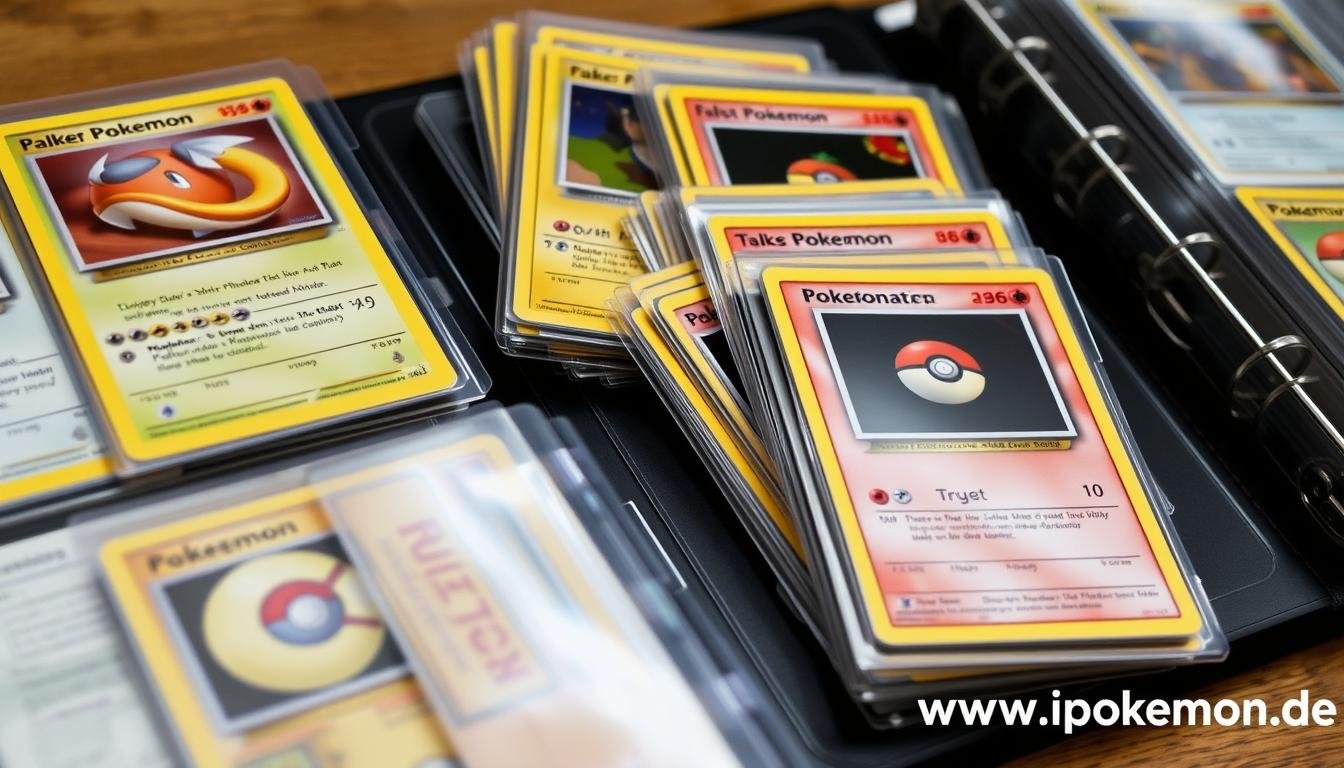 Wertvolle Pokémon Karten in Sammlermappen