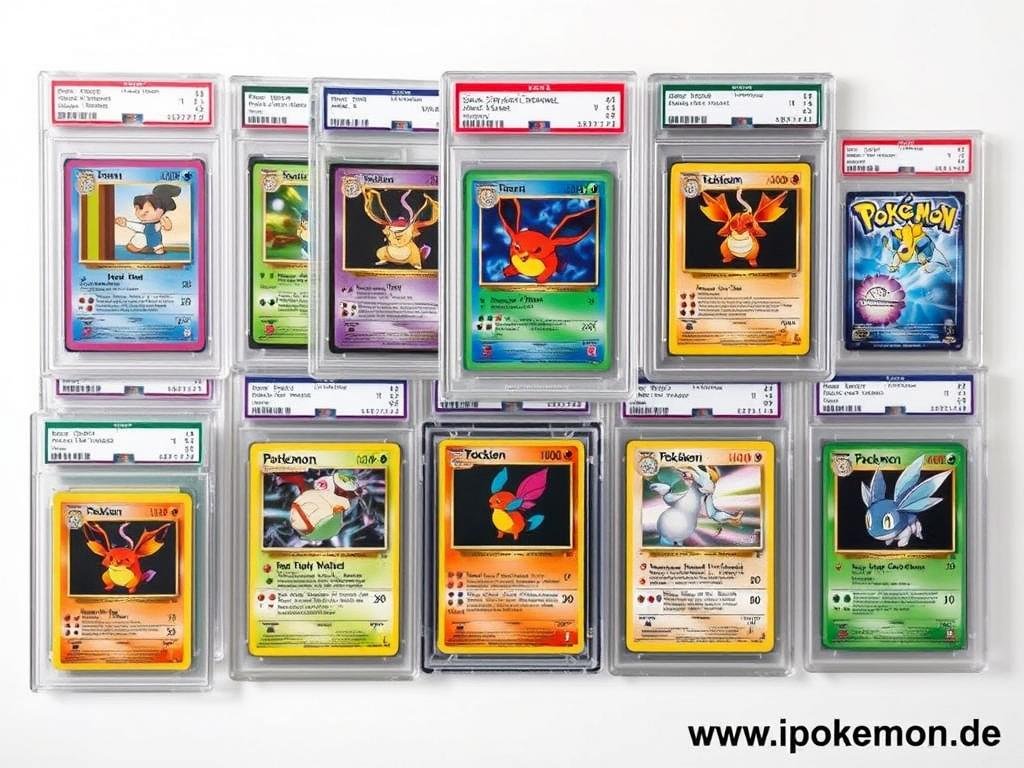 Wertvolle Pokémon Karten in Schutzhüllen als Investitionsobjekte