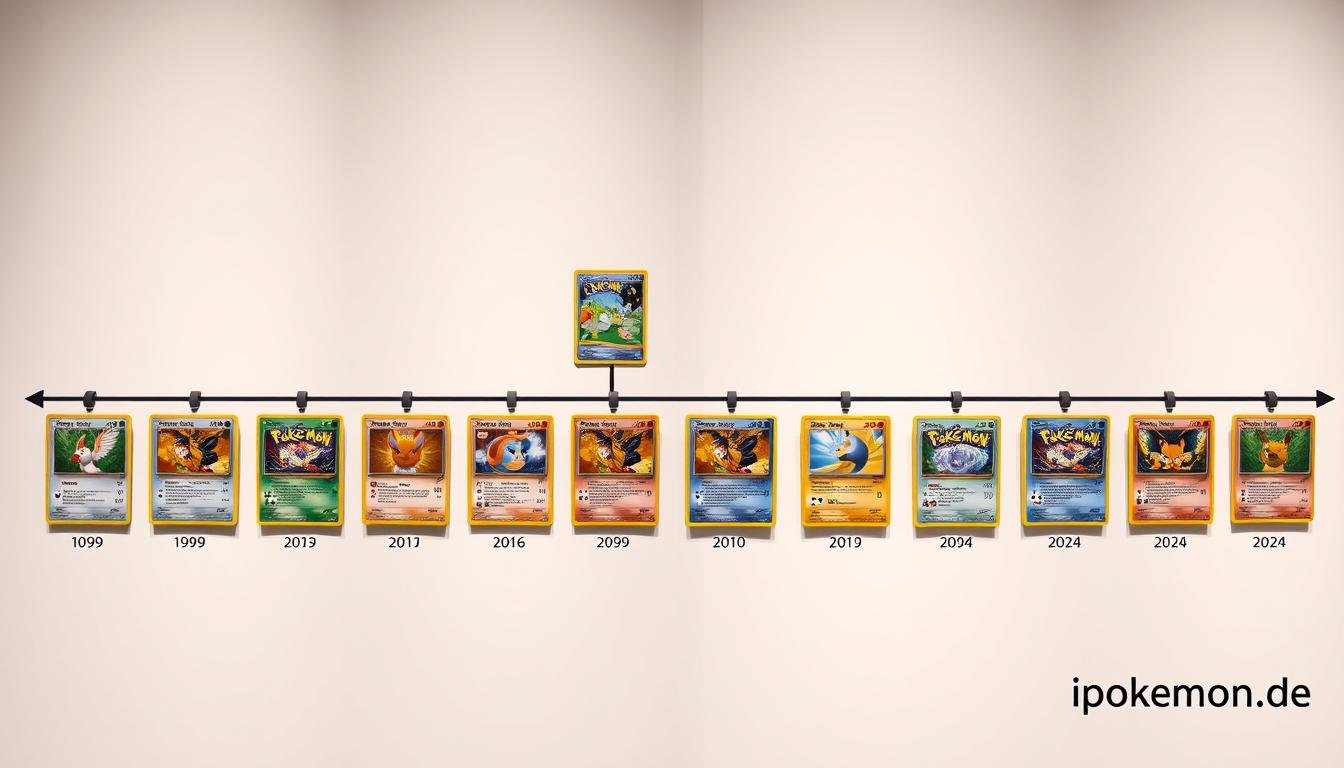 Zeitstrahl der Pokémon Karten Editionen in Deutschland