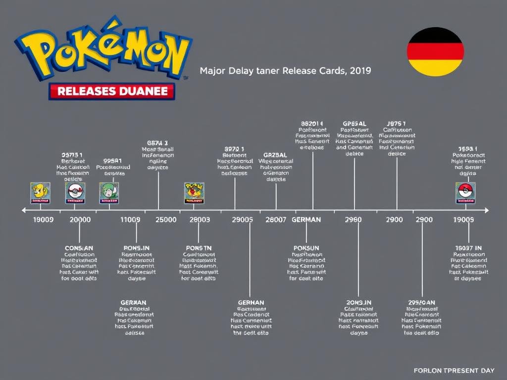 Zeitstrahl der Veröffentlichungen von Pokémon Karten in verschiedenen Sprachen