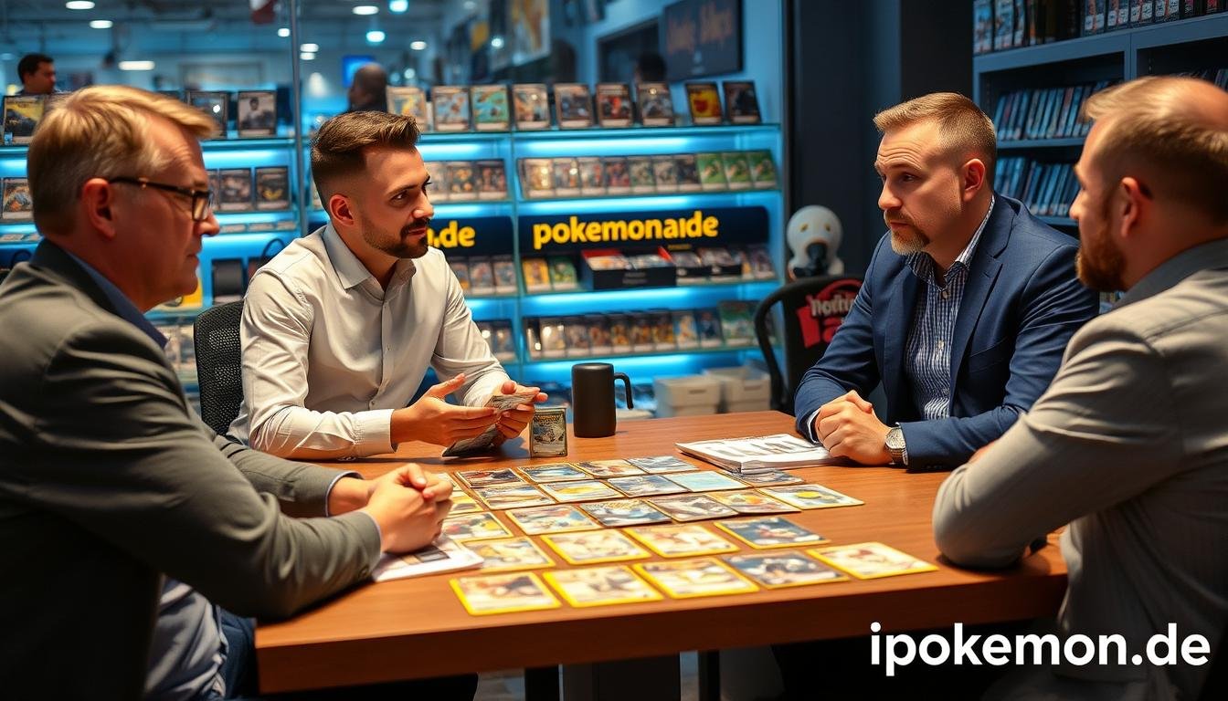 iPokemon Beratungsgespräch mit einem Händler über Pokémon Karten Großhandelsoptionen