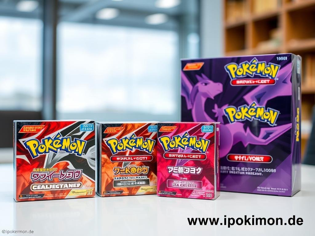 Aktuelle japanische Pokémon Kartensets mit Karmesin und Purpur
