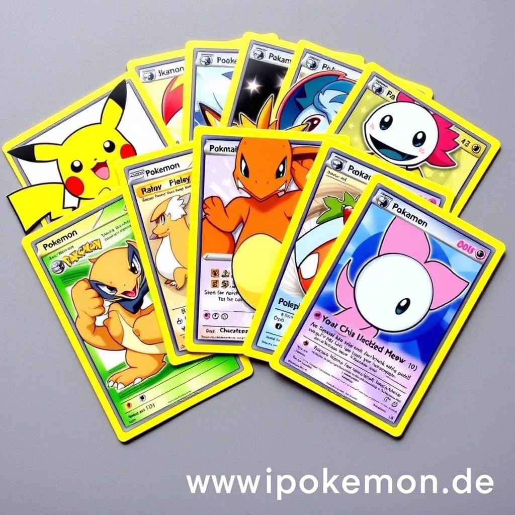 Beliebte Pokémon Charaktere auf Karten