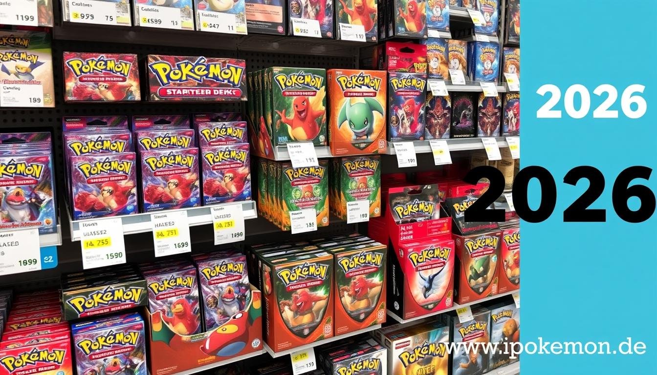 Bestseller Pokémon Karten für Einsteiger 2026 mit Verkaufsständer im Einzelhandel