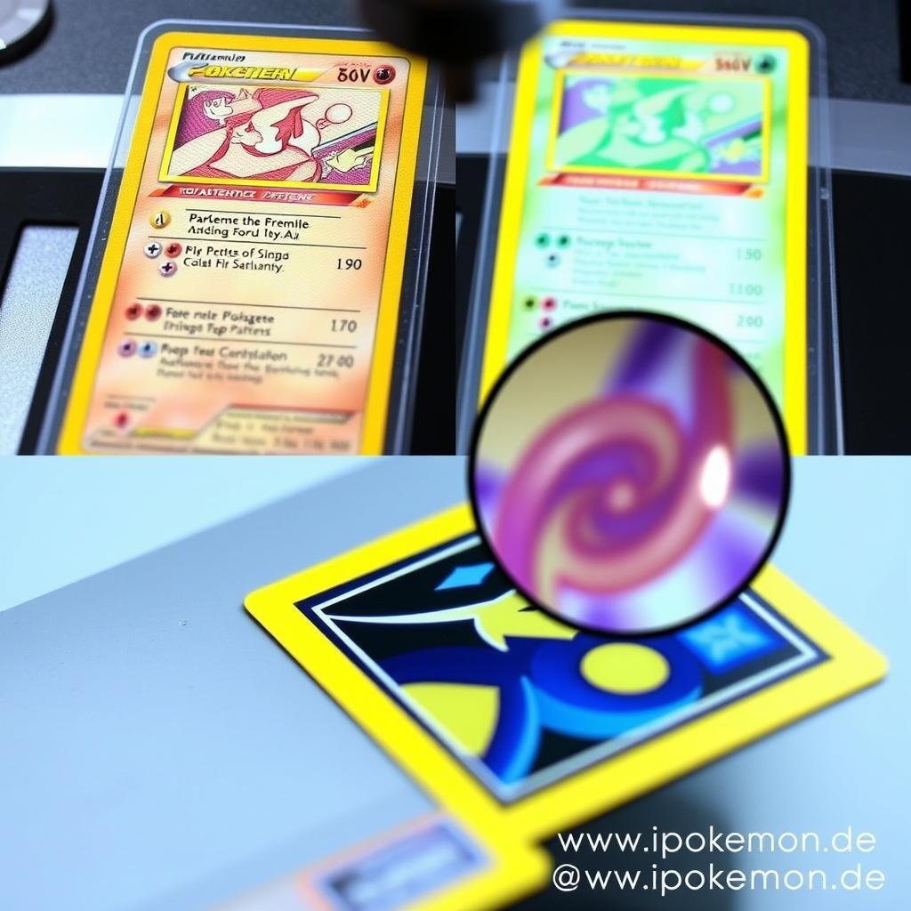 Druckqualitätskontrolle bei Pokémon Karten