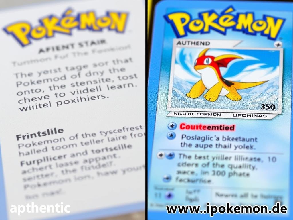 Druckqualitätsvergleich bei Pokémon Karten