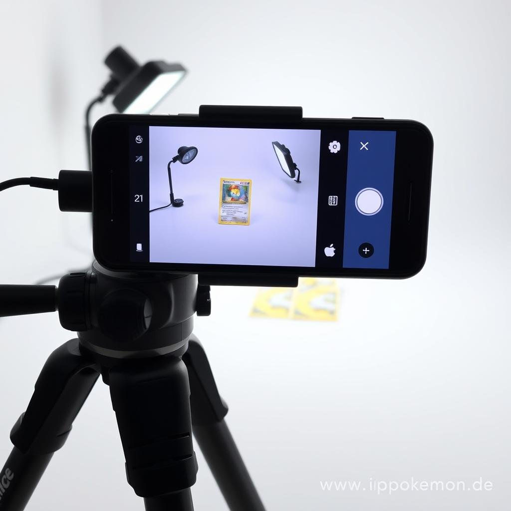 Einfaches Setup für Pokémon Karten Fotografie