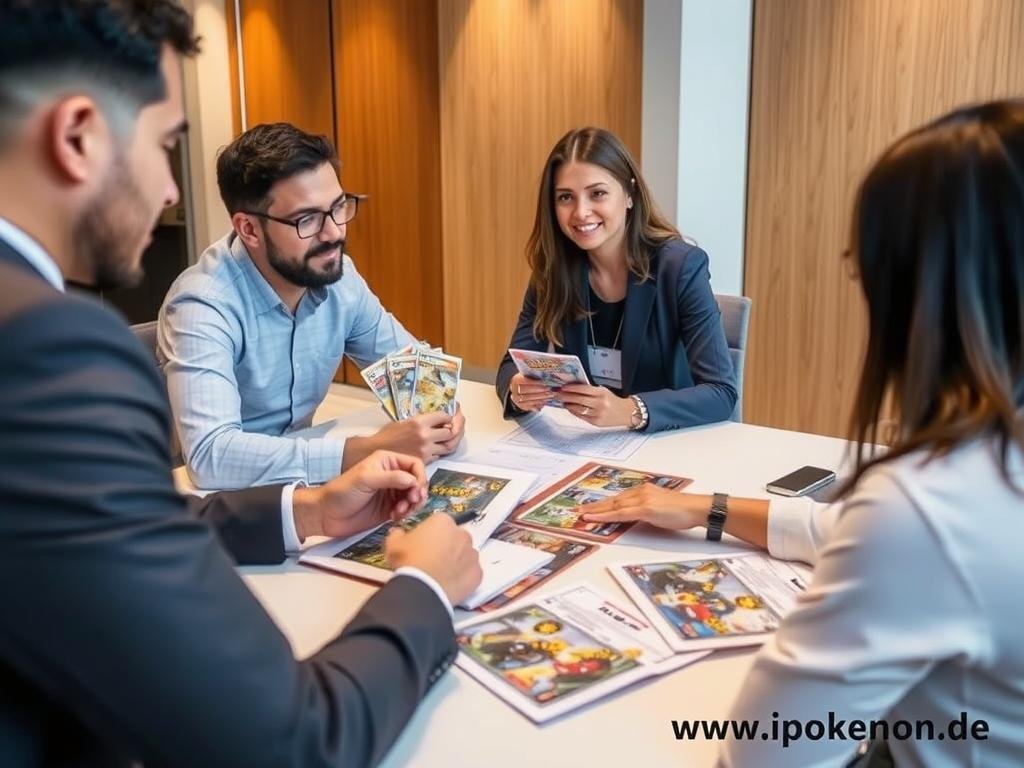 Geschäftsbesprechung über Pokémon Karten Vertriebsstrategien