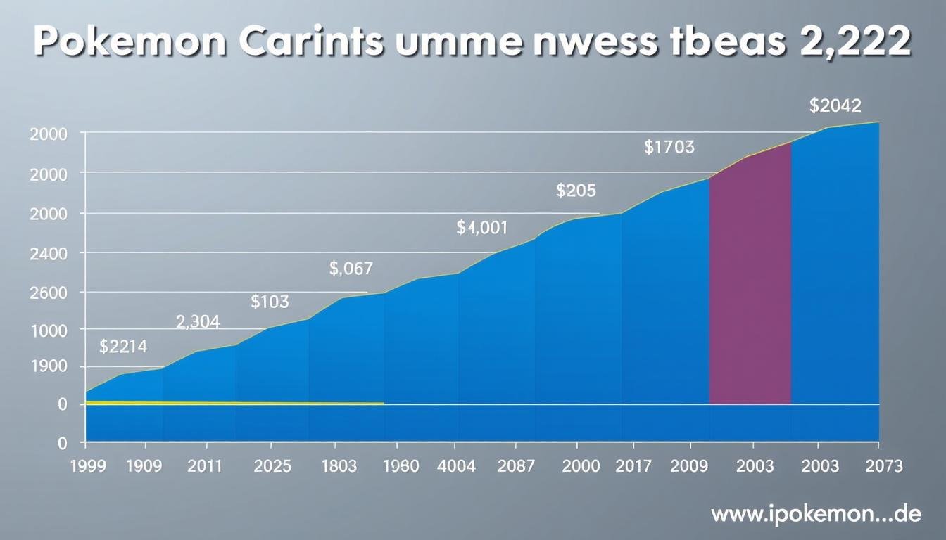 Grafik zur Preisentwicklung von Pokémon Karten seit 1999