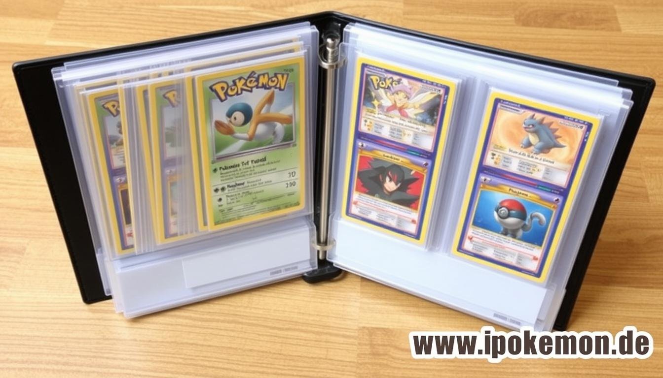 Hochwertiges säurefreies Album für Pokémon Karten mit ordentlich eingelegten Karten