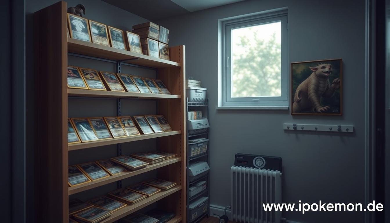 Ideale Aufbewahrungsumgebung für Pokémon Karten mit kontrollierter Temperatur und Luftfeuchtigkeit