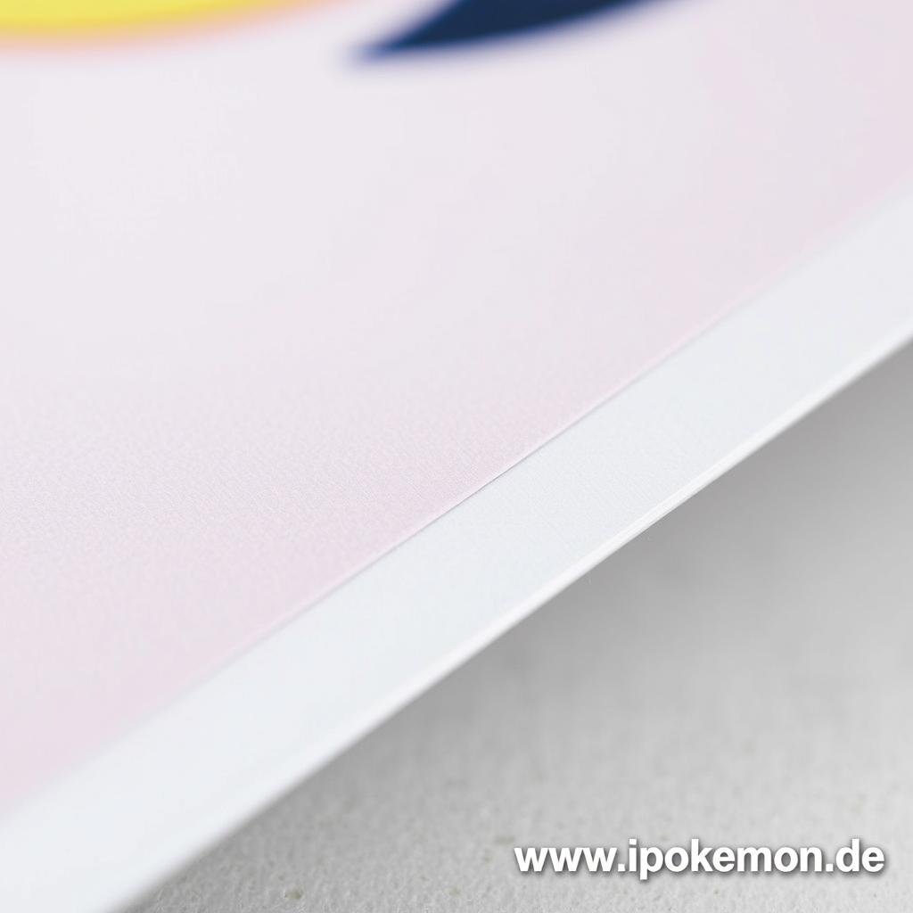 Nahaufnahme der blauen Kernschicht einer echten Pokémon Karte