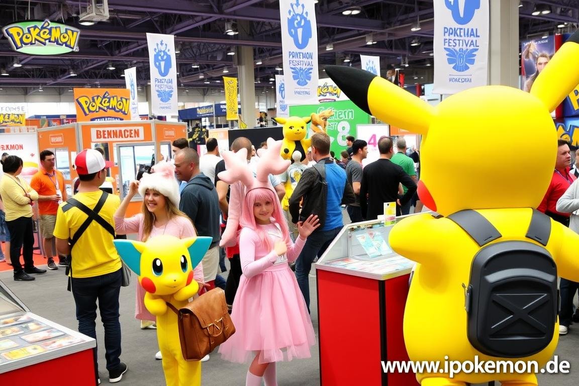 Pokémon Festival München mit Cosplayern und Spielbereich