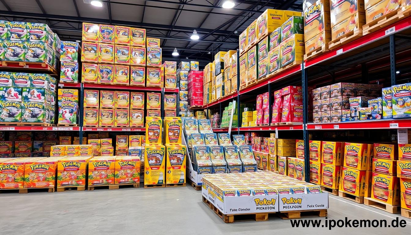 Pokémon Karten Großhandel Sortiment mit verschiedenen Booster Displays