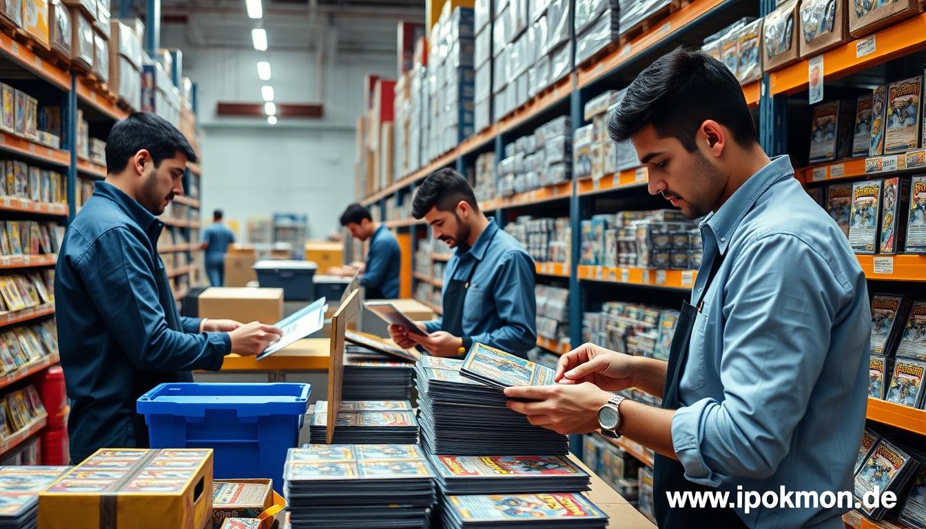 Pokémon Karten Großhandel Team bei der Arbeit