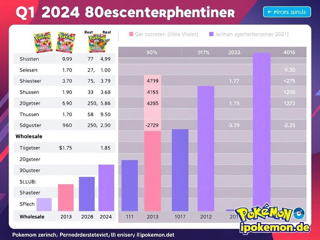 Pokémon Karten Preisanalyse für Q1 2024 mit Fokus auf Karmesin & Purpur Editionen