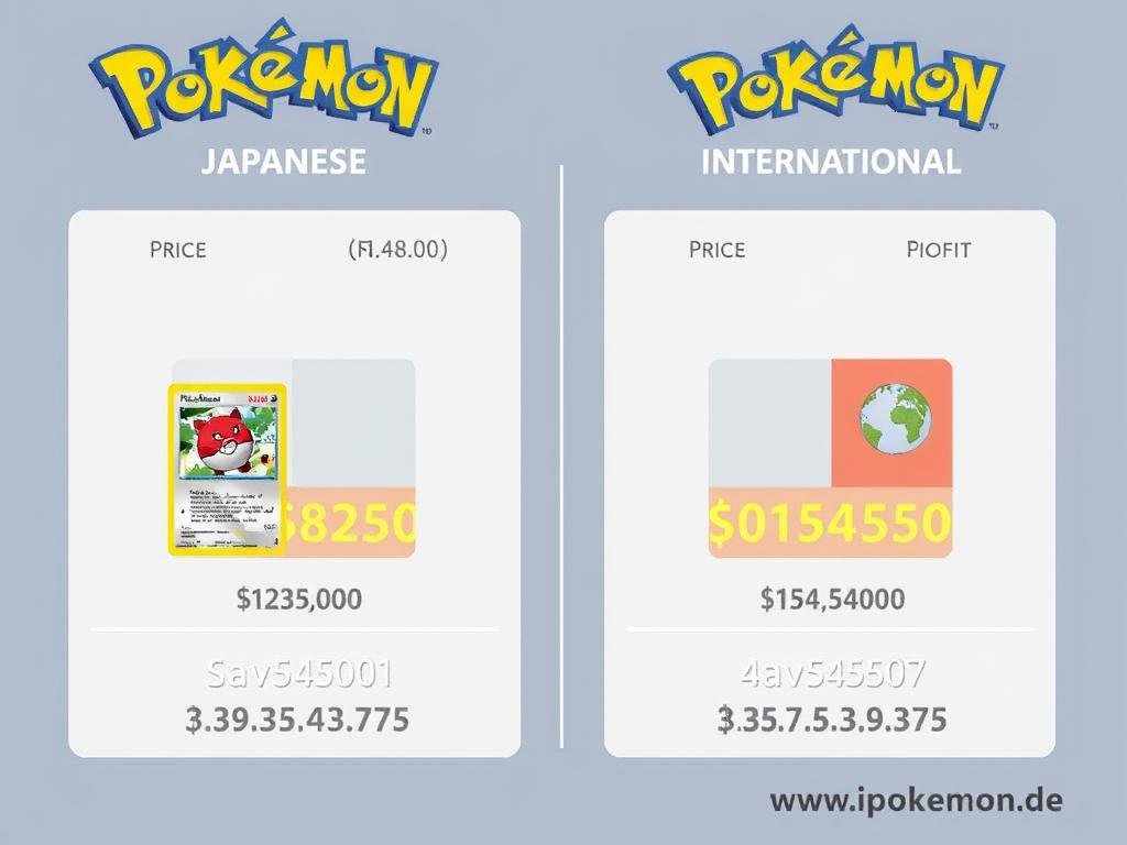 Preisvergleich zwischen japanischen und internationalen Pokémon Karten