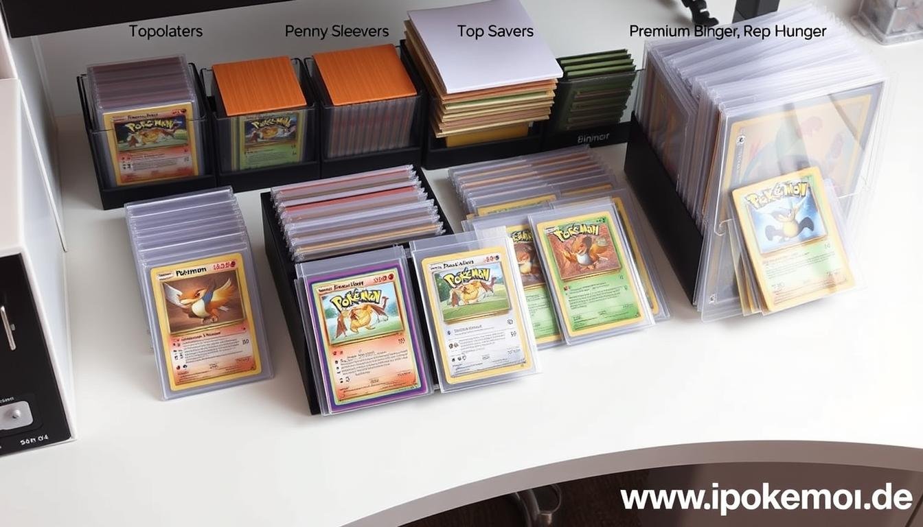 Professionelle Aufbewahrungslösung für Pokémon Karten mit Sleeves, Toploadern und Sammelalbum