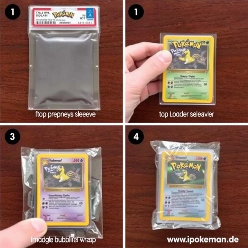 Schritt-für-Schritt Verpackung einer wertvollen Pokémon Karte