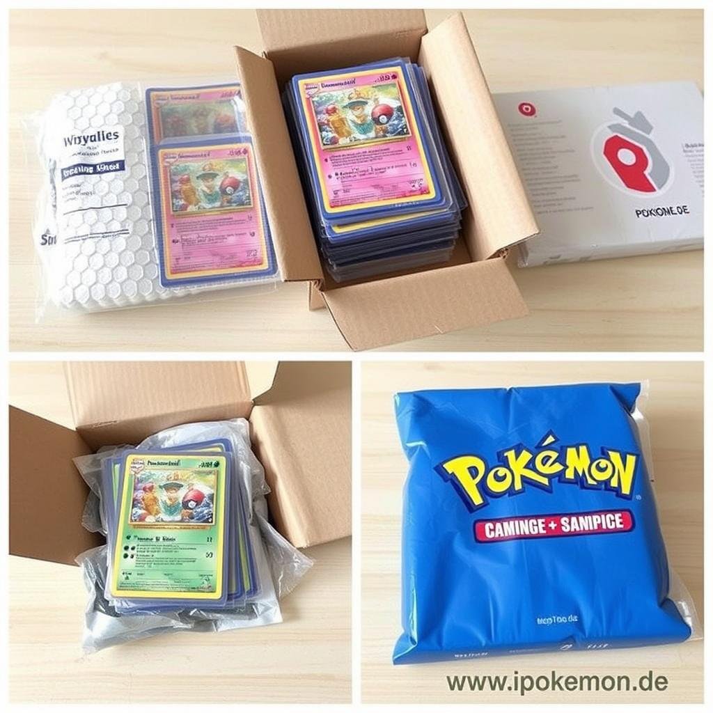 Sichere Verpackung von Pokémon Karten