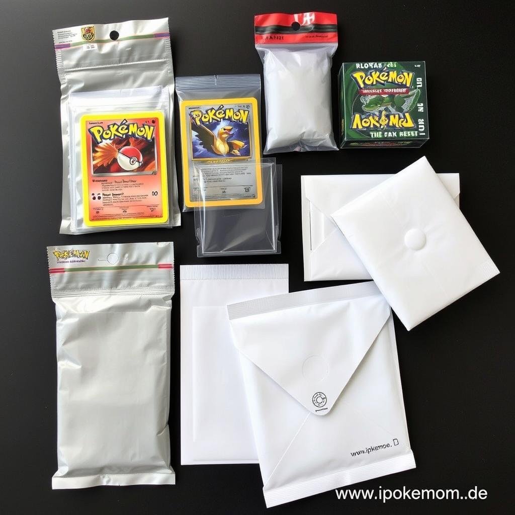 Verpackungsmaterialien für den sicheren Versand von Pokémon Karten
