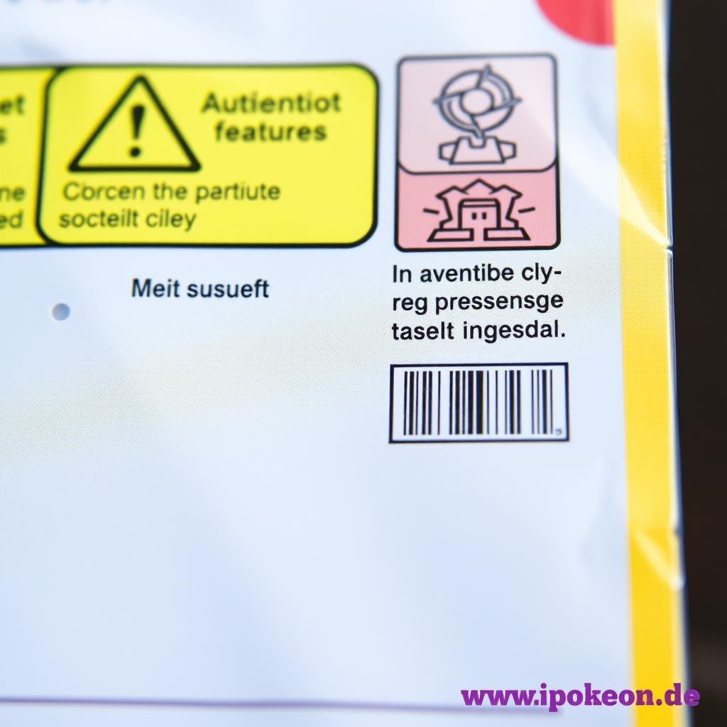 Verpackungsverifizierung bei Pokémon Karten