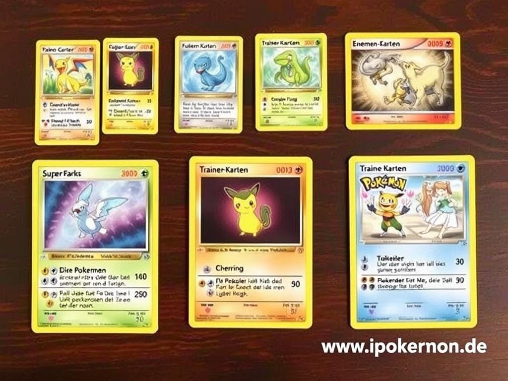 Verschiedene Arten von Pokémon Karten für Einsteiger mit Erklärungen zu Kartentypen