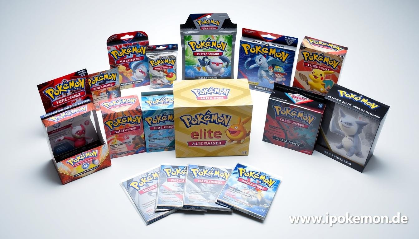 Verschiedene Pokémon Karten Verpackungen in Premiumzustand
