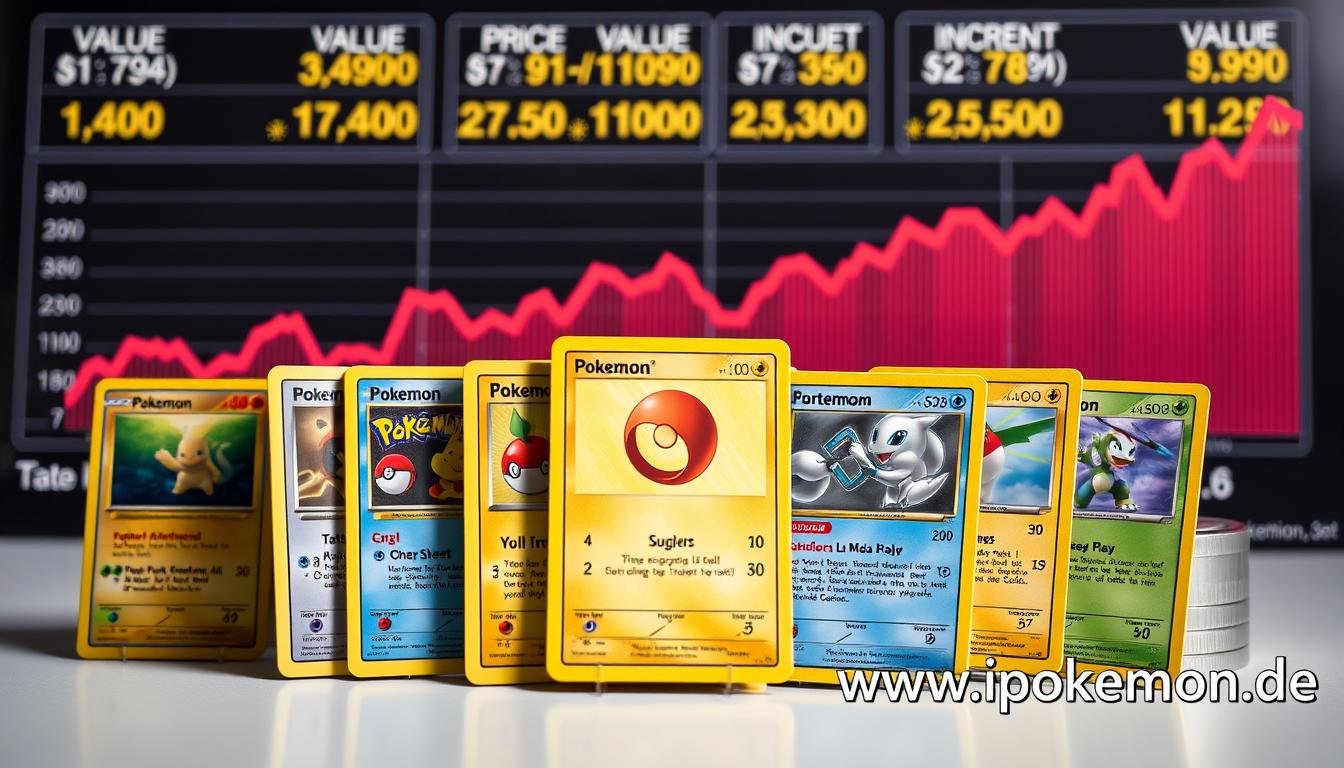 Wertvolle Pokémon Karten als Anlageobjekt mit steigender Preiskurve