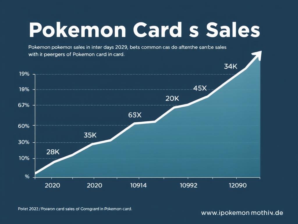 Grafik zeigt den Anstieg der Pokémon Karten Verkäufe in Deutschland seit 2020