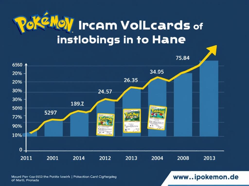 Grafik zum Marktvolumen von Pokémon Karten in Deutschland