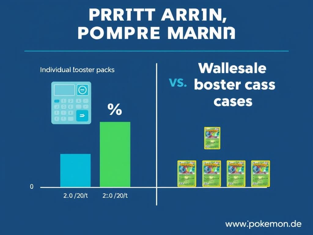 Grafische Darstellung der Gewinnmargen beim Verkauf von Pokémon Karten Booster Cases