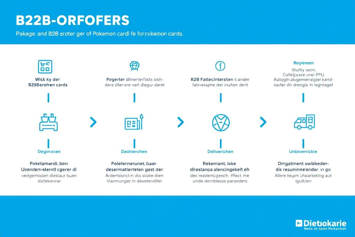 Grafische Darstellung des Bestellprozesses für Pokémon Karten im Großhandel