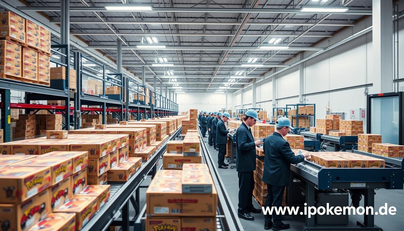 Logistikzentrum für Pokémon Karten mit automatisierten Sortiersystemen