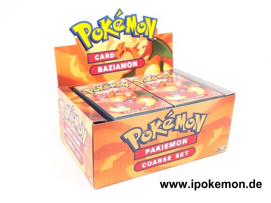 Originales Pokémon Karten Base Set Display aus dem Jahr 1999