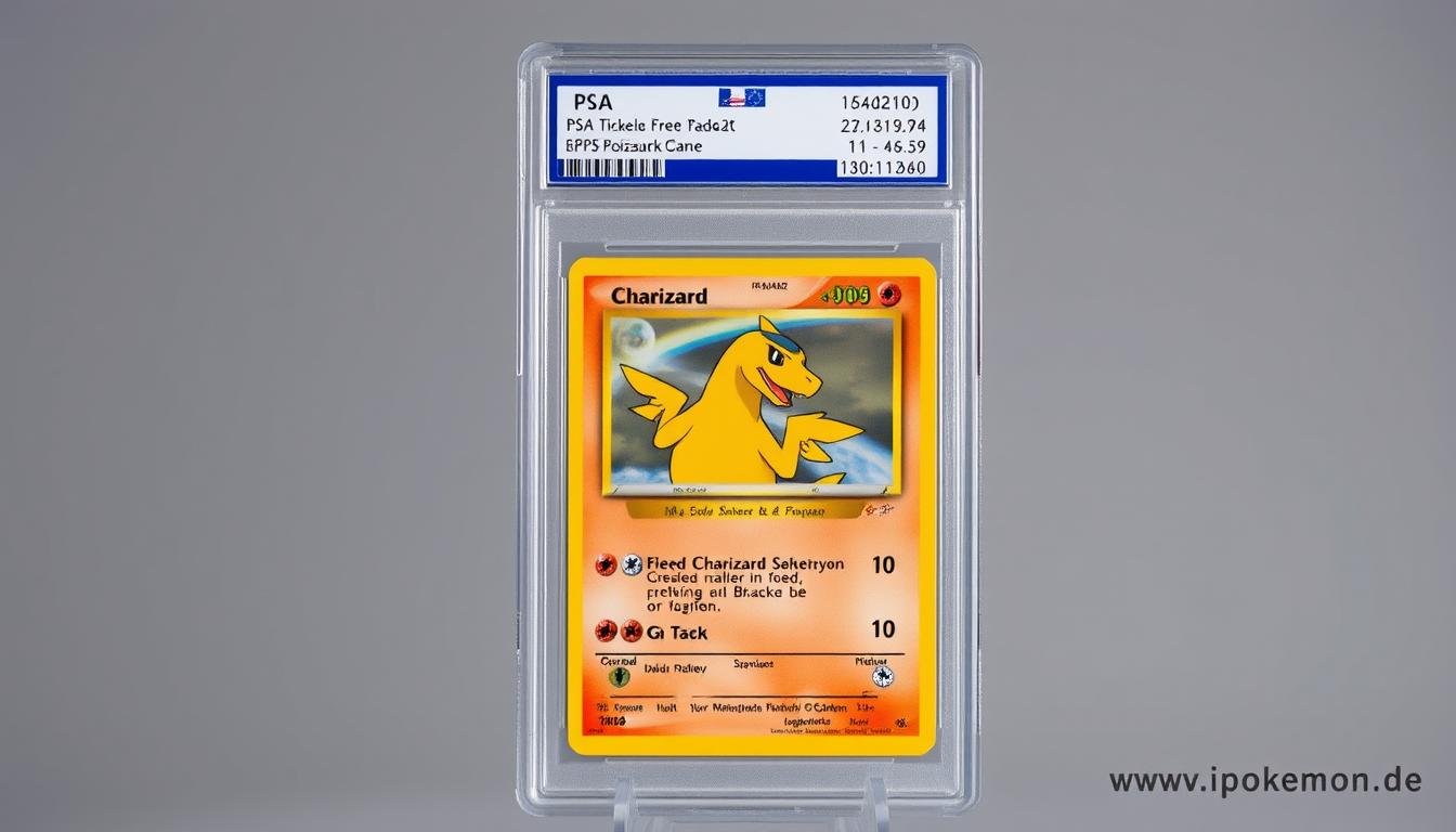 PSA-bewertete Pokémon Karte in Schutzhülle mit PSA-Label