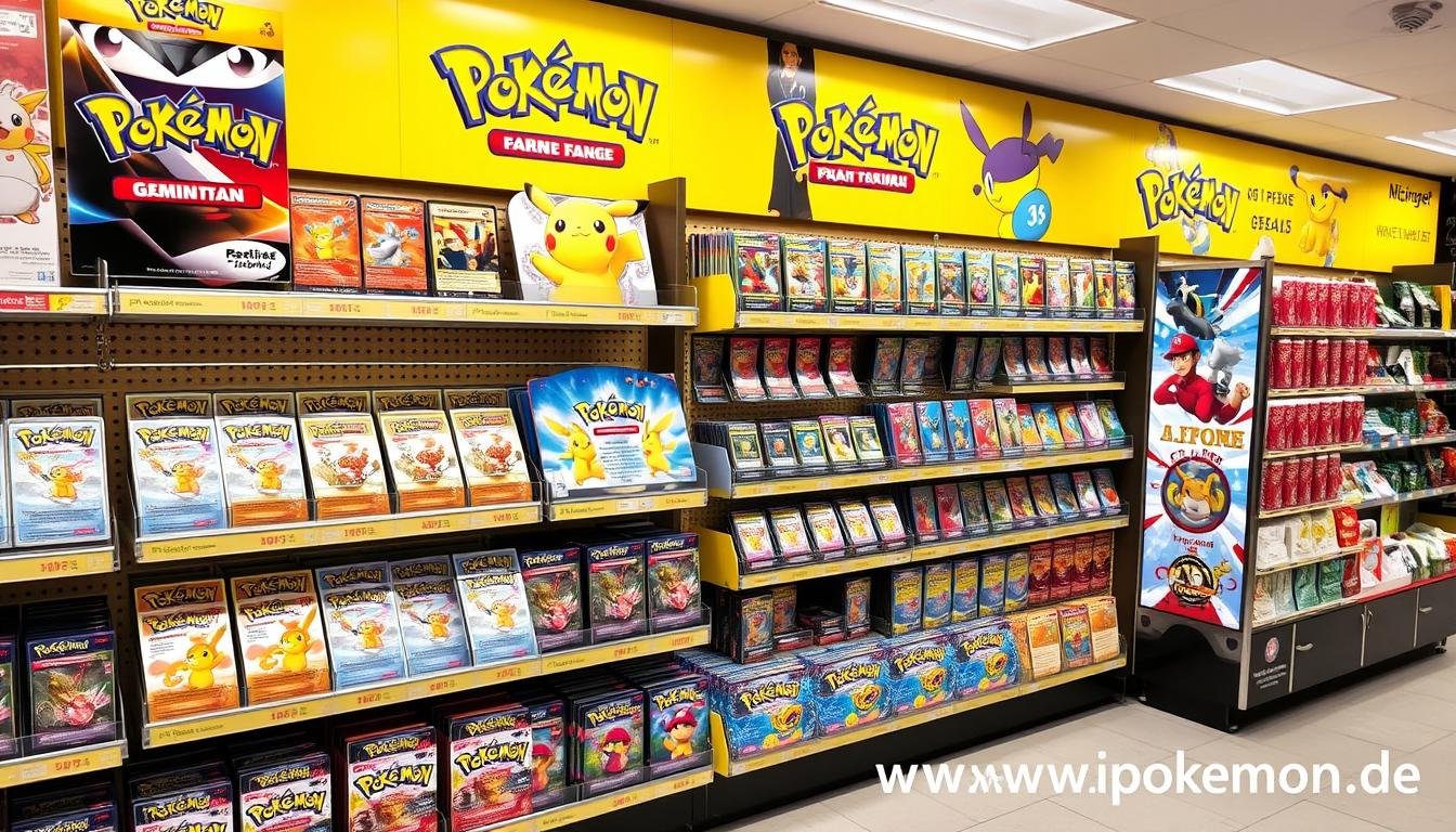 Pokémon Karten Verkaufsdisplay im Einzelhandel