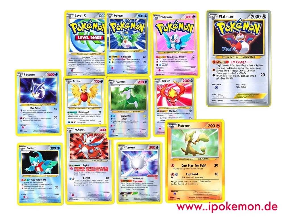 Pokémon Karten aus der Diamond & Pearl und Platinum Serie mit Level X Karten