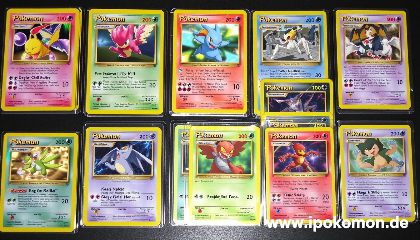 Pokémon Karten aus der EX-Serie mit den charakteristischen EX-Karten