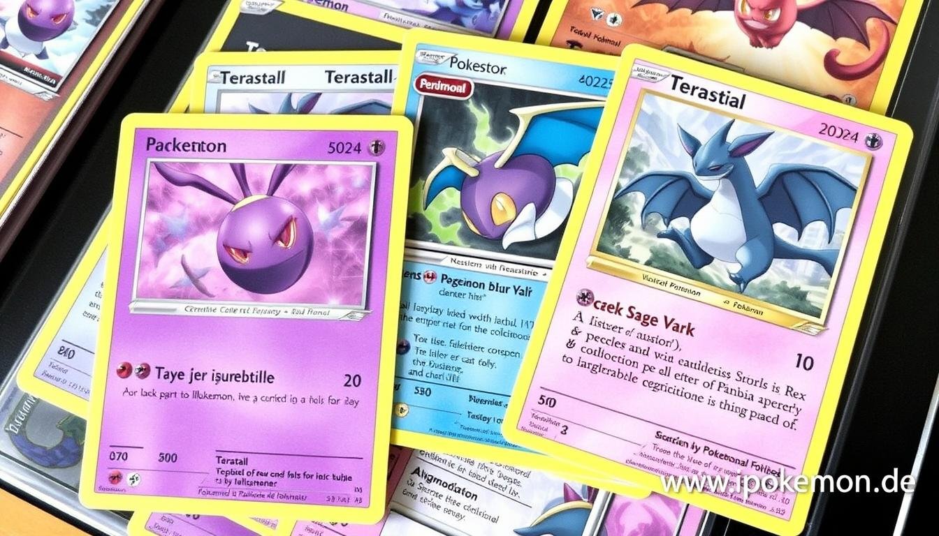 Pokémon Karten aus der Scarlet & Violet Ära mit ex und Terastal Karten