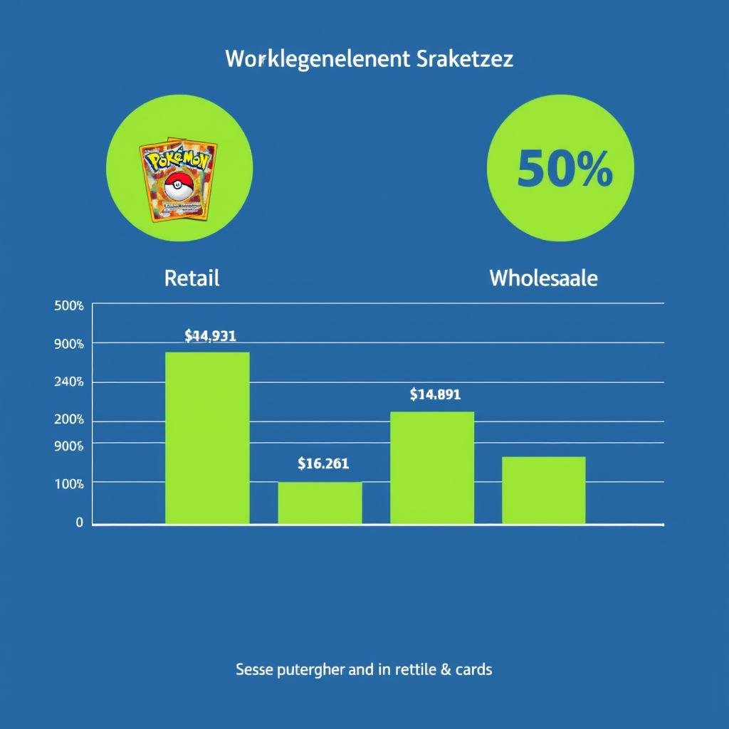 Preisvergleich zwischen Einzelhandel und Großhandelspreisen für Pokémon Karten