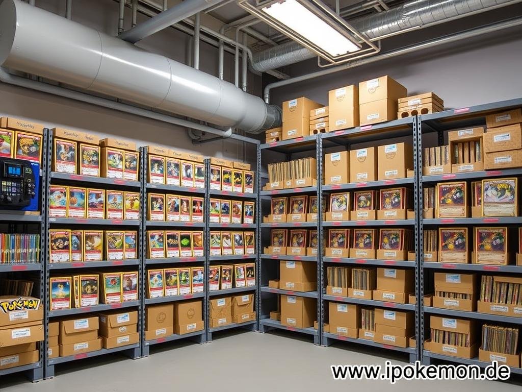 Professionelles Lagersystem für Pokémon Karten mit Klimakontrolle