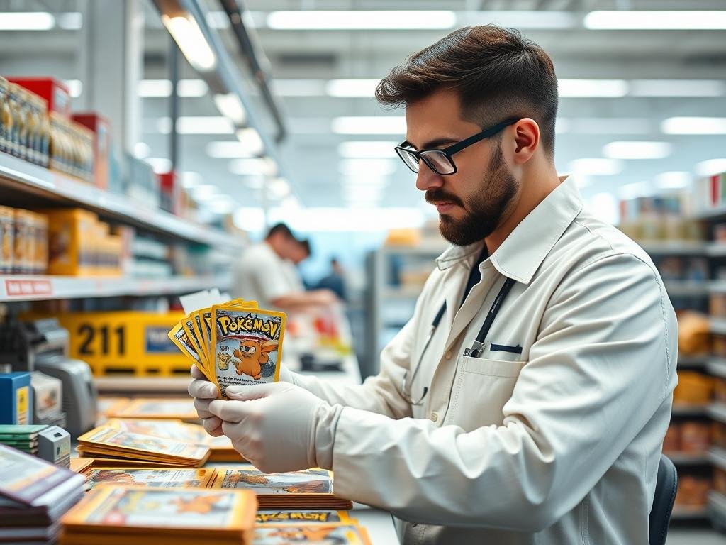 Qualitätskontrolle von Pokémon Karten im Großhandel