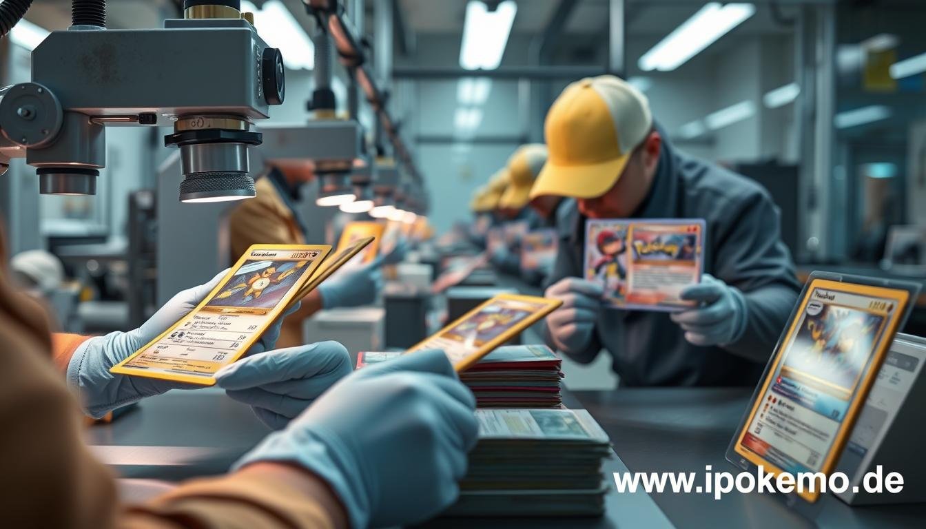 Qualitätskontrolle von Pokémon Karten im Großhandel